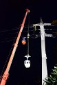 Koelner Seilbahn Gondel blieb haengen Koeln Linksrheinisch P965